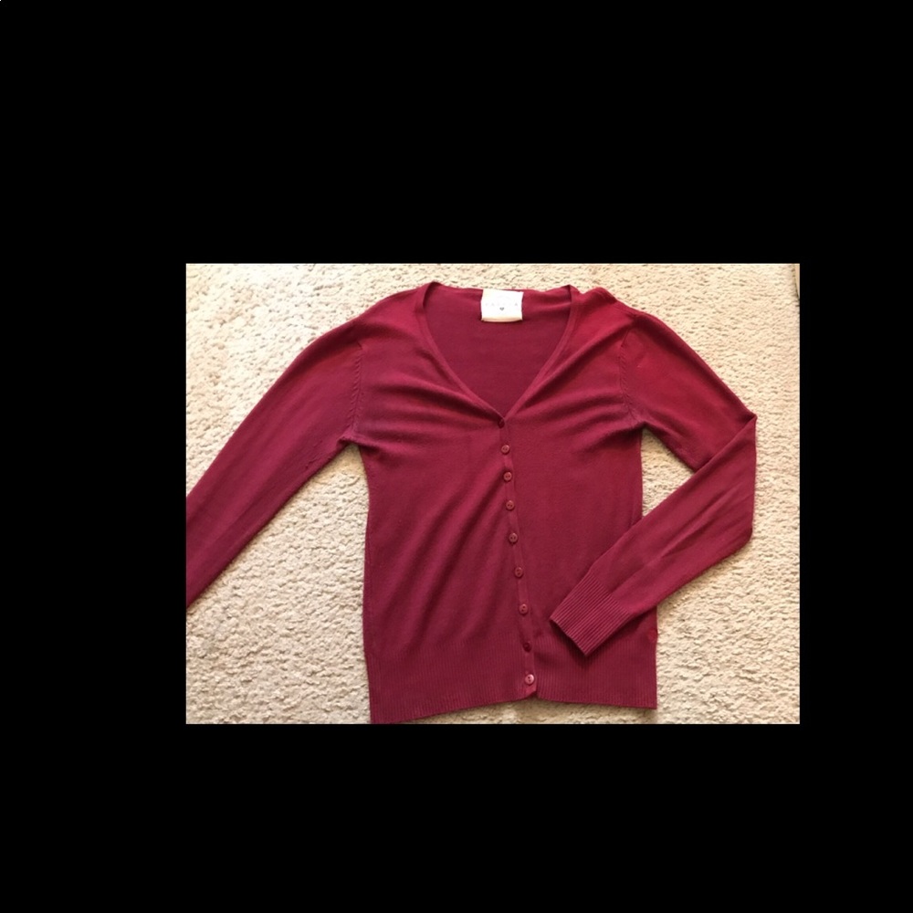 Burgundy cardigan
